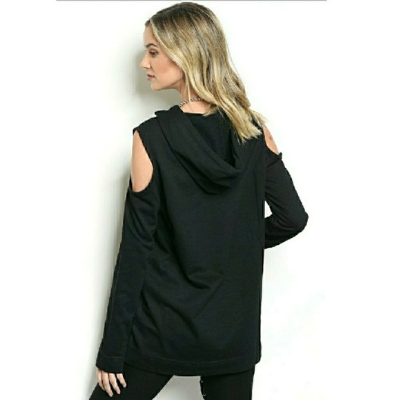 Only 1 left 🔥Cold shoulder hoodies - Picture 2 of 2